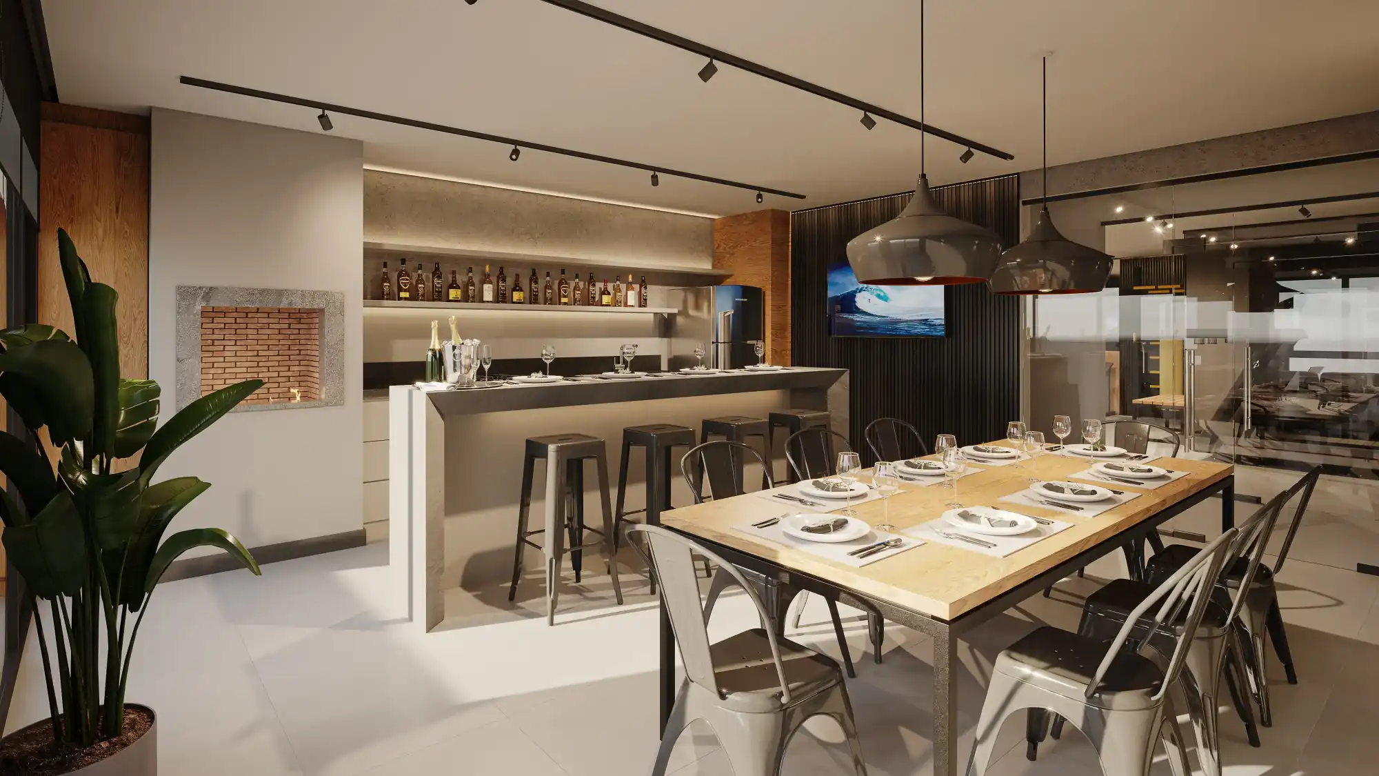 Área gourmet do empreendimento moon em Pelotas