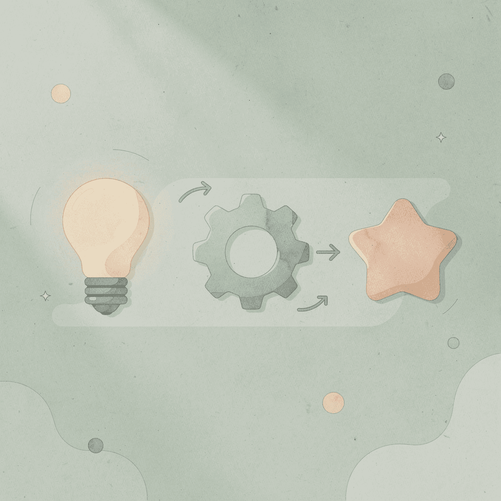 Three icons representing what to collect, collection frequency, and data destination