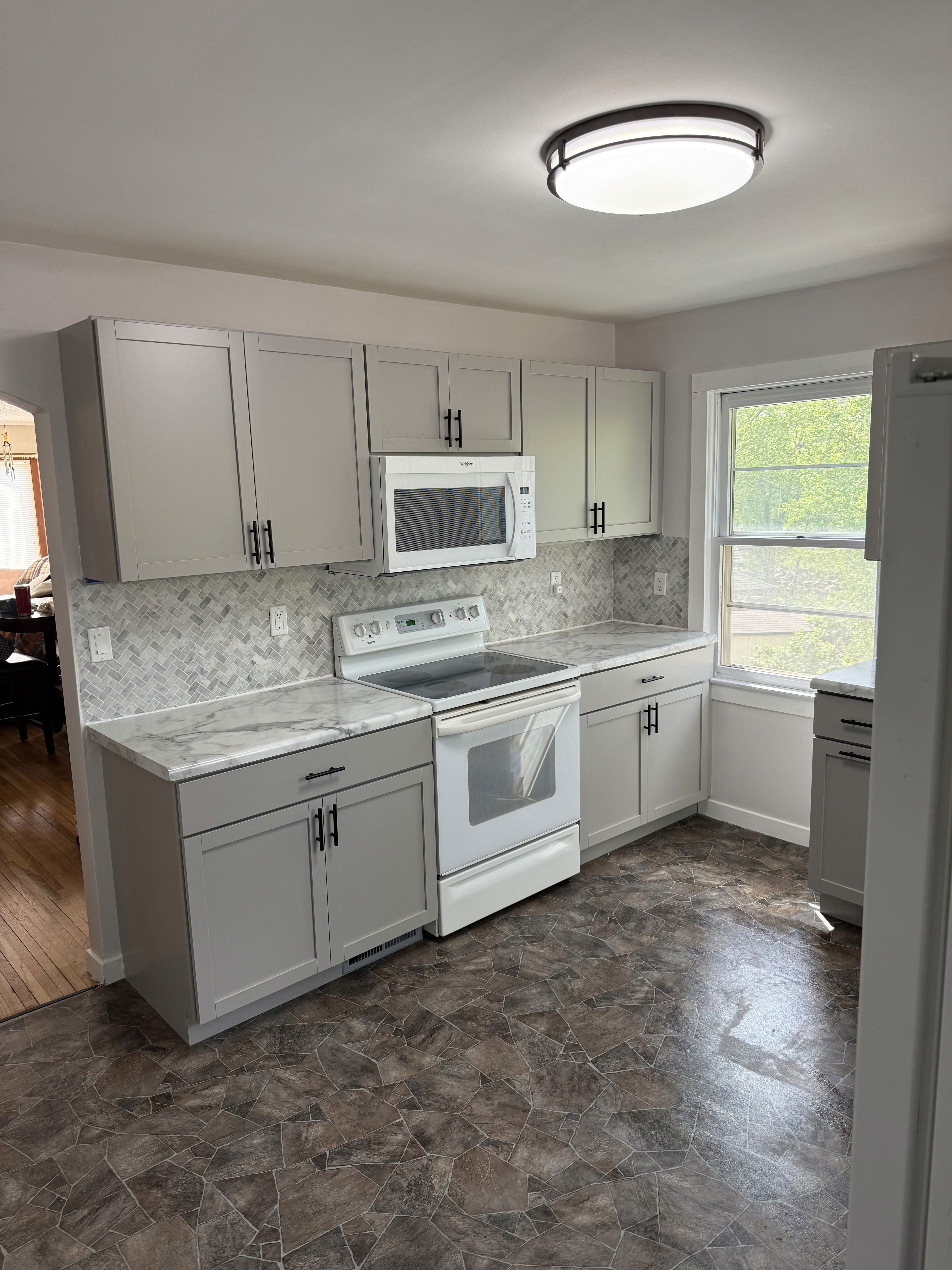 Kitchen remodel gray cabinets