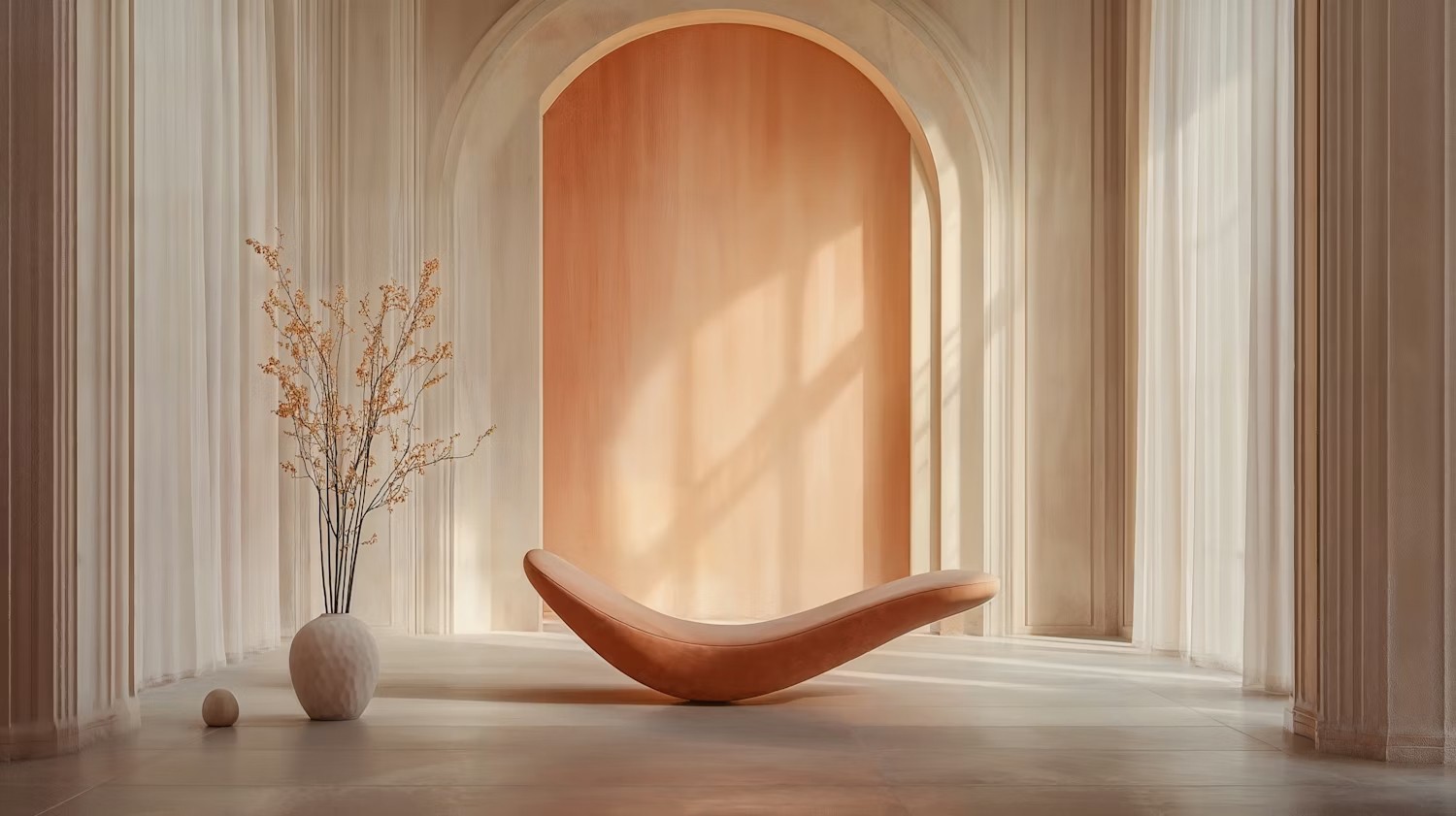 a room with a couch and a table