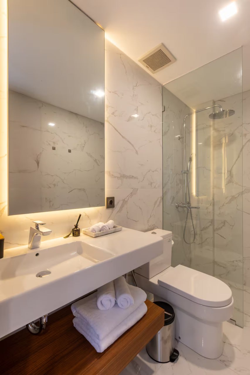 Completed two-level loft apartment in Pererenan, Canggu, offering panoramic views