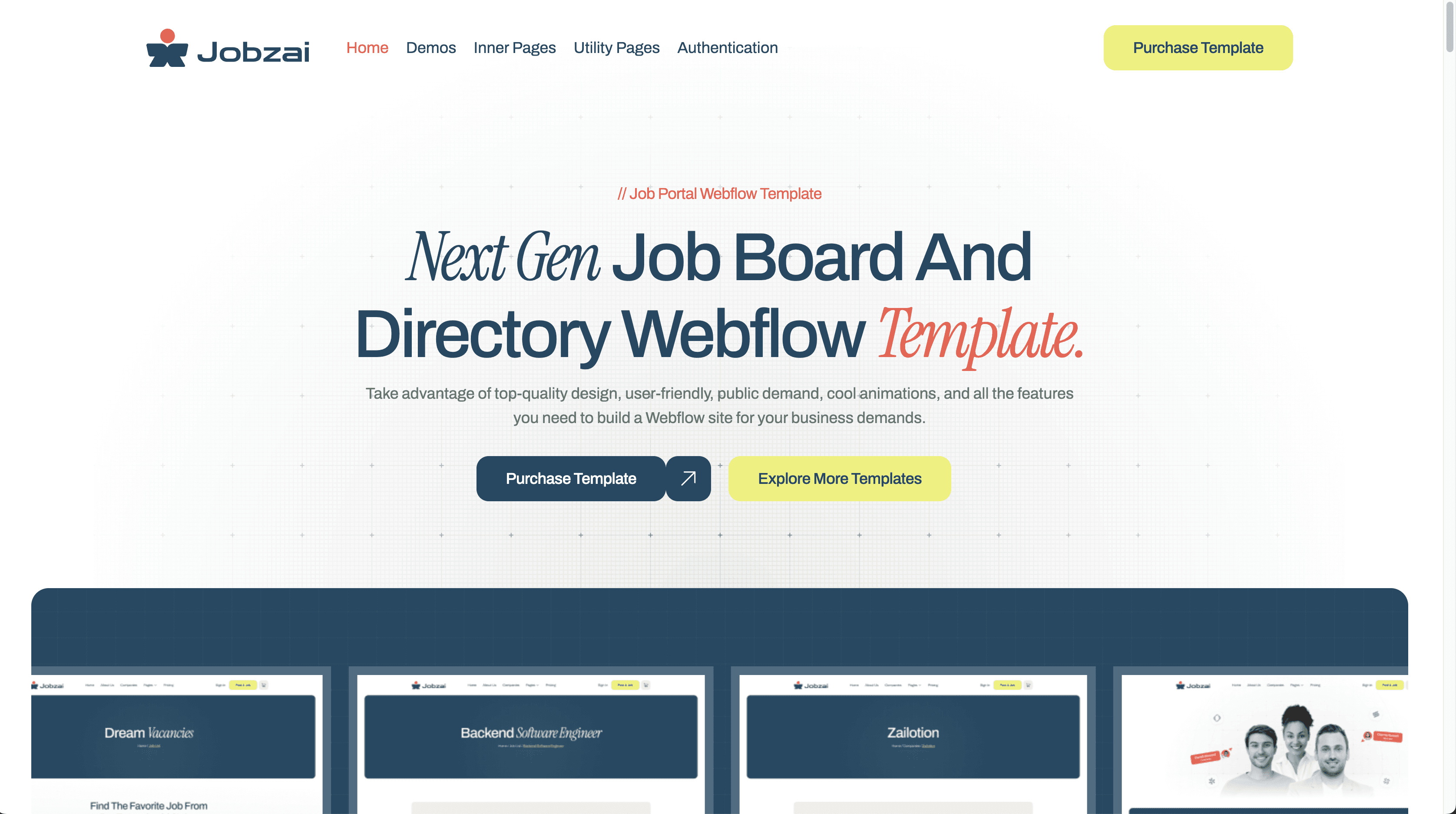 jobzai webflow template