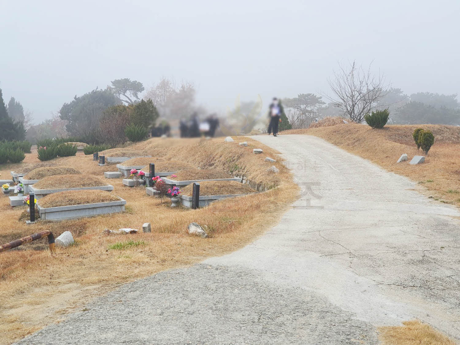 경희대병원장례식장에서 장지로 이동하는 길이에요 보훈상조 운구용리무진과 유족버스로 이동했어요