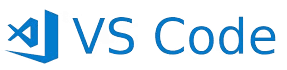 Logo of Visual Studio Code, featuring the letters "VS" in blue with a distinctive design.