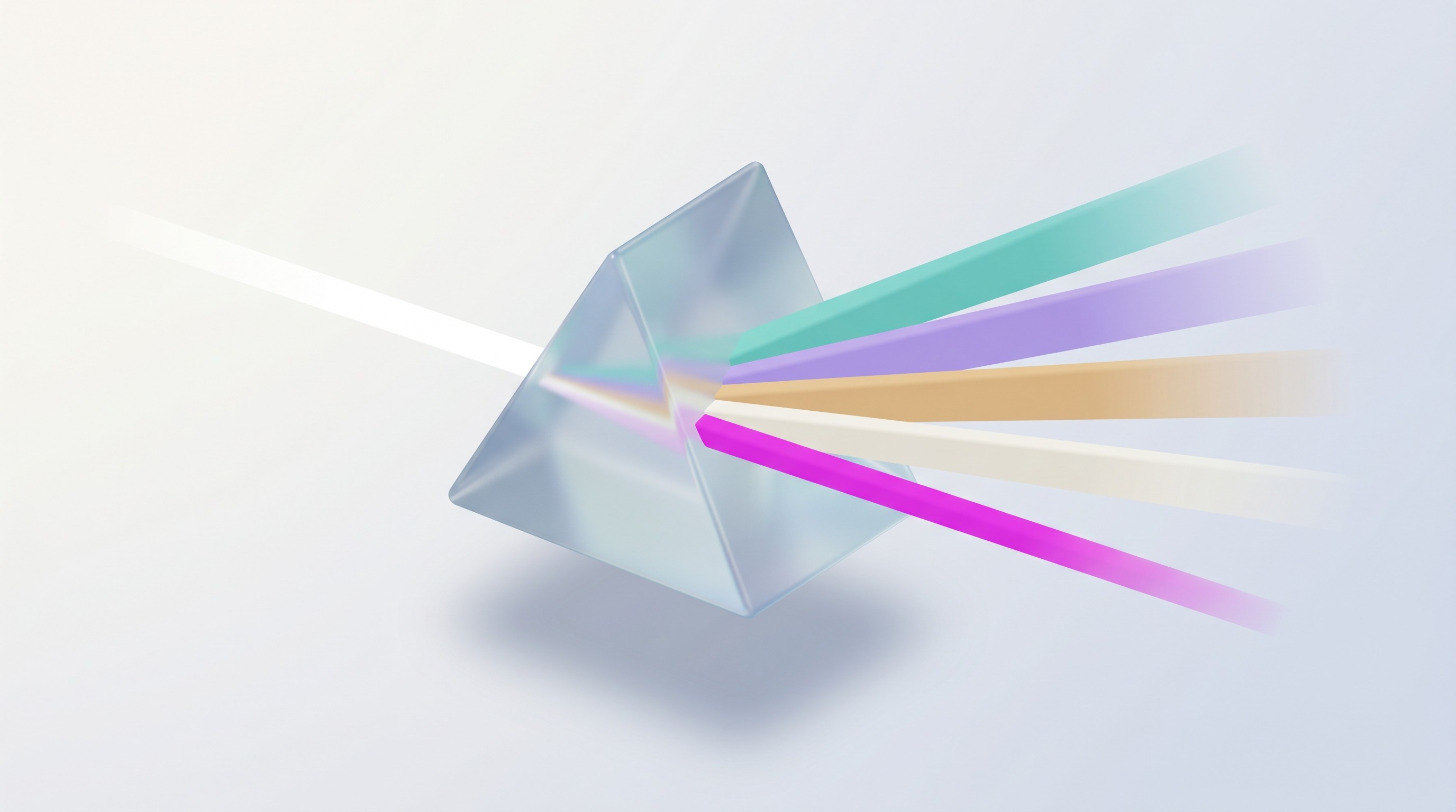 Prism splitting a beam