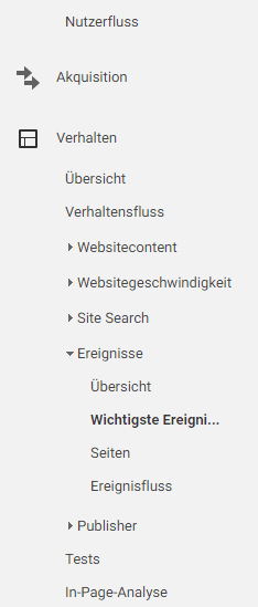 07 -Navigation zu wichtigsten Ereignissen bei Google Analytics