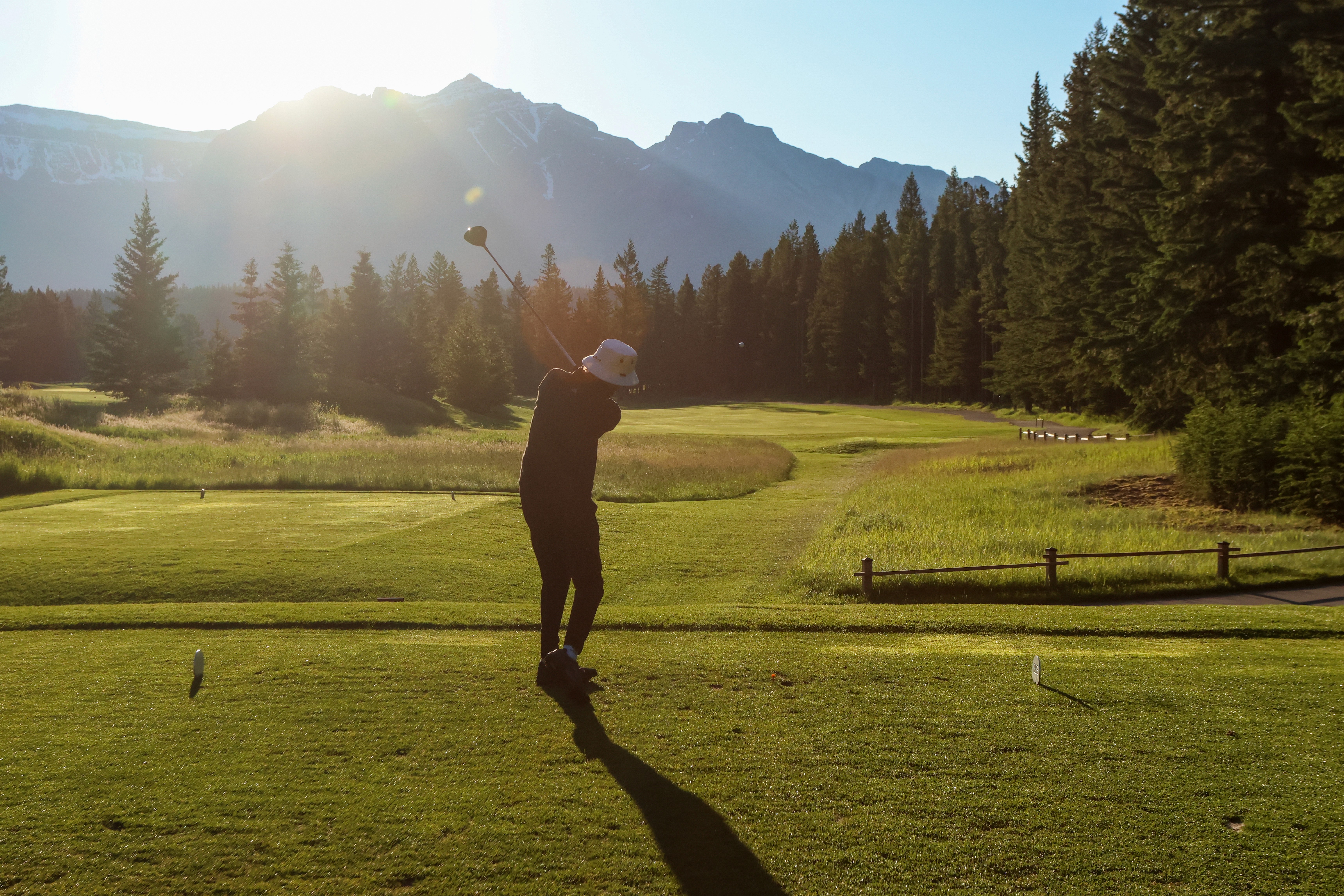 Two men greeting with hand