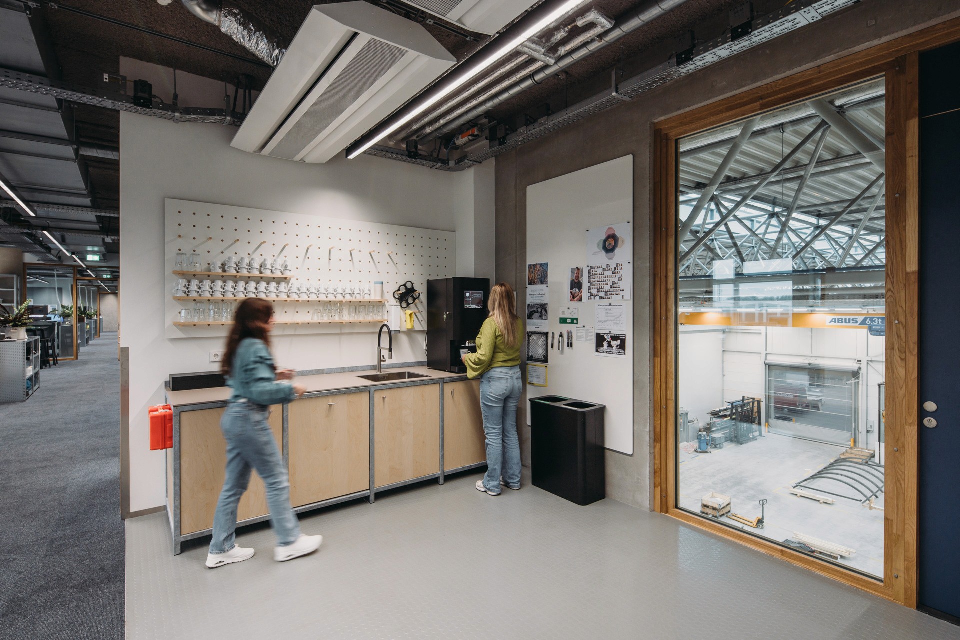 Interior photo of the pantry on one of the office floors
