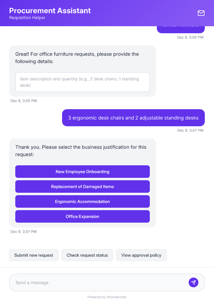 Requisition AI Agent Template for Automated Procurement
