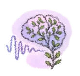 Illustration of a brain shaped like a tree, combined with a heartbeat line, symbolizing mental health and growth.