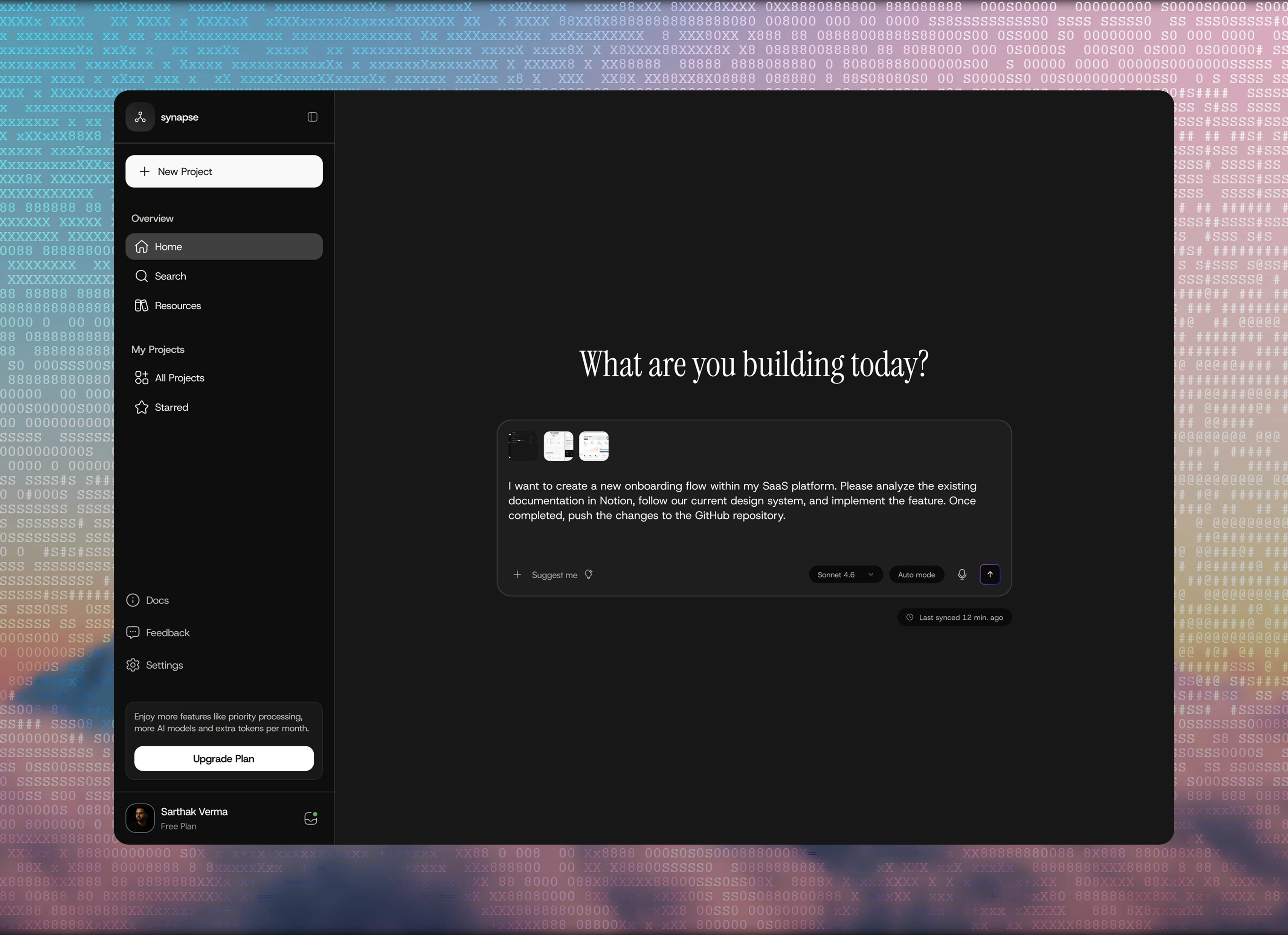 A monitor with a message and text displayed on it.
