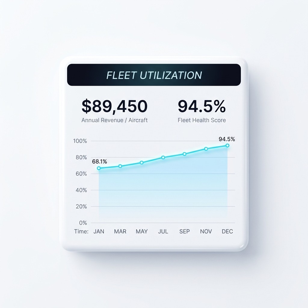 Dashboard showing MRR of $69,897 and 1206 active users with an upward trend graph.