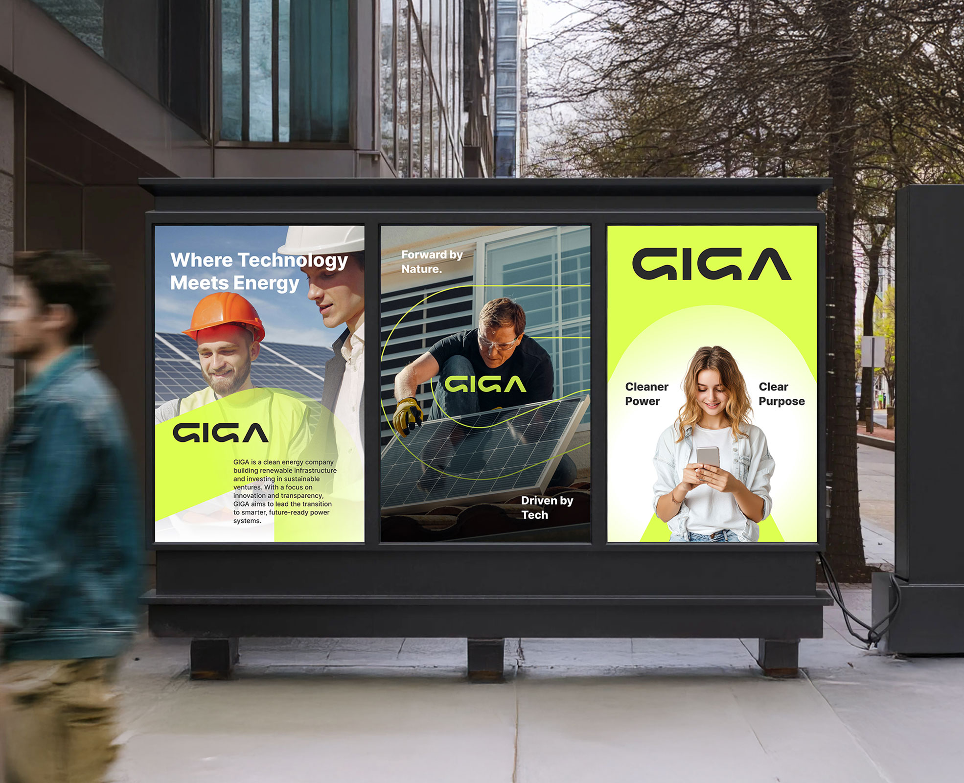 Giga billboard design outdoor mockup