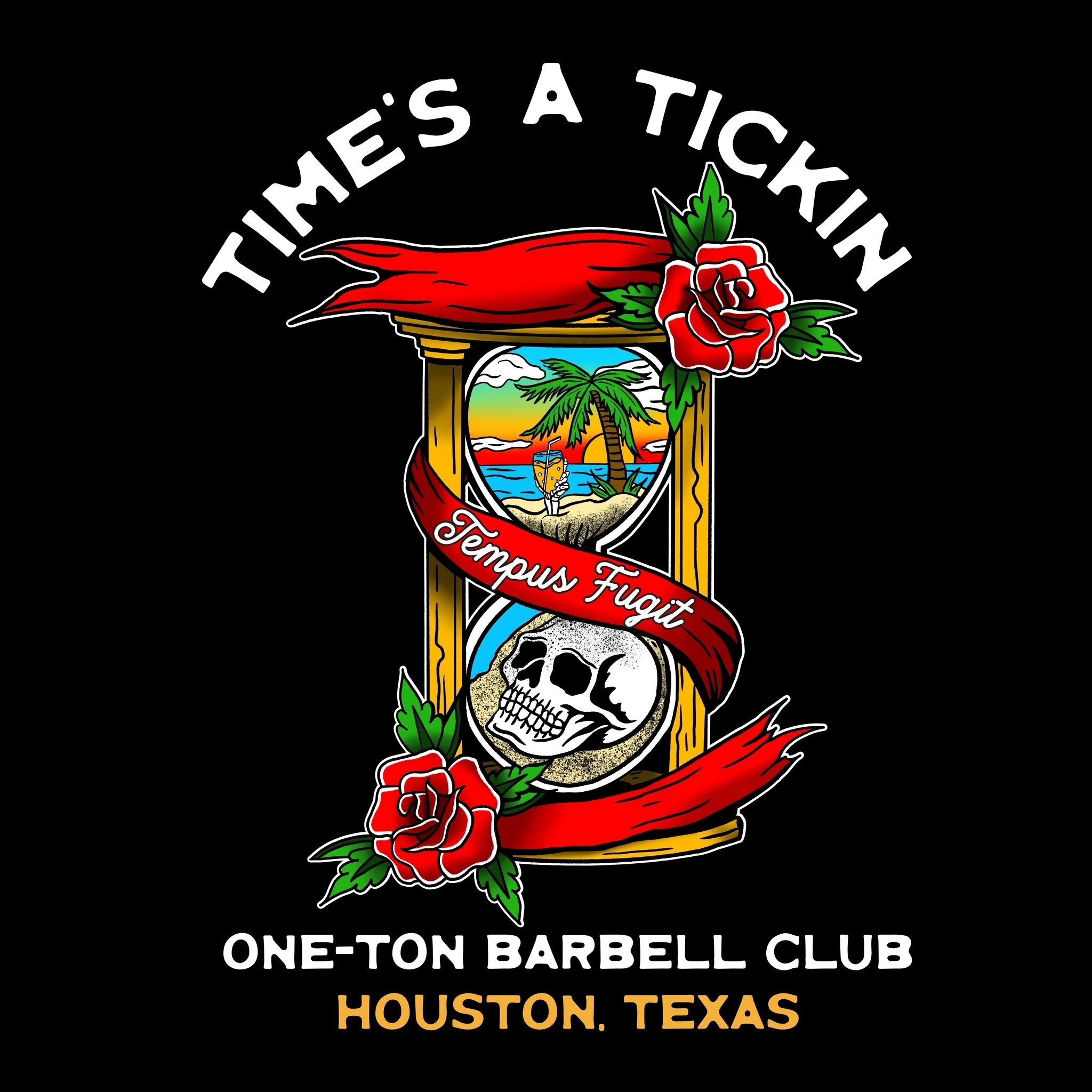 One-Ton Barbell Club Hourglass shirt design