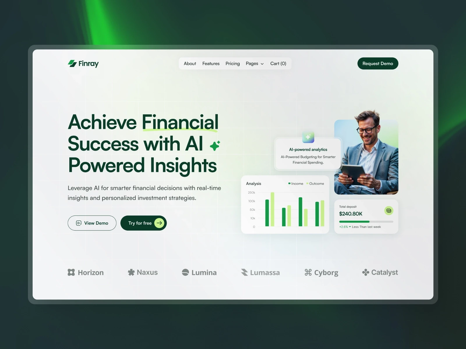 Finray fintech and SaaS template