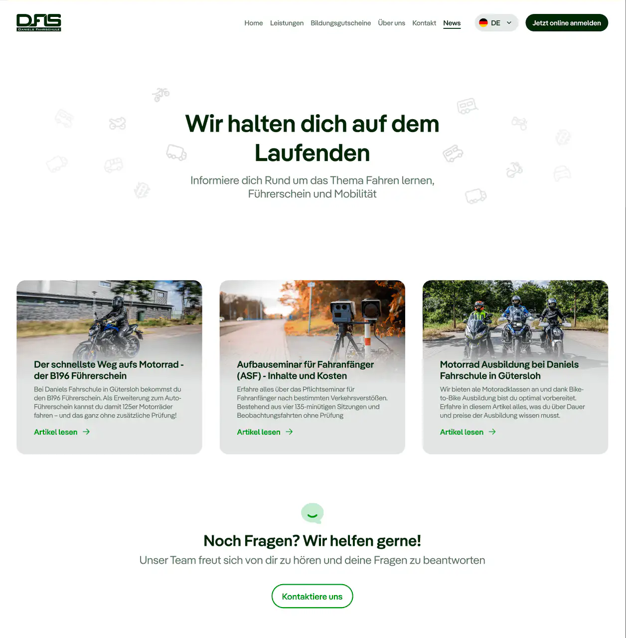 Screenshot von dem Projekt