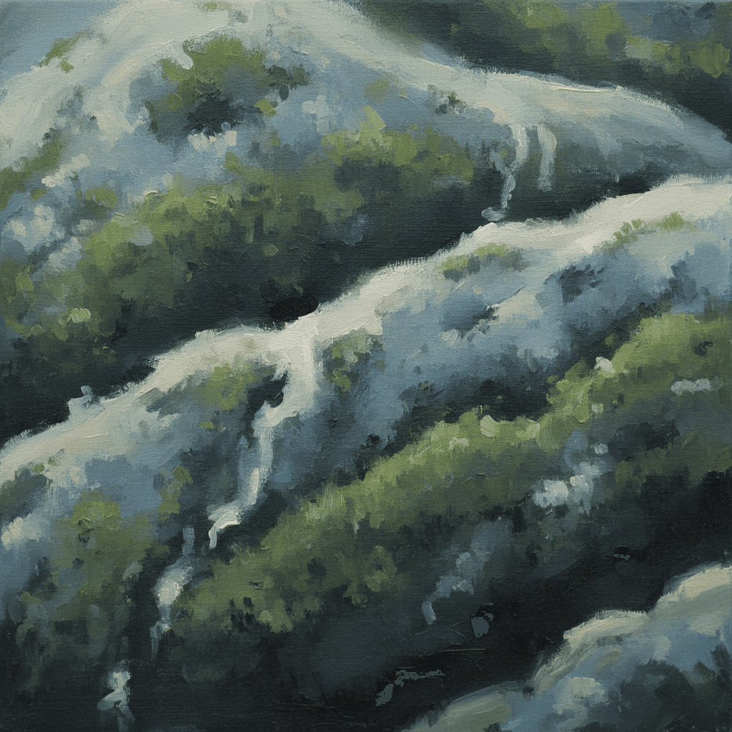 artistic green and teal patch of grass