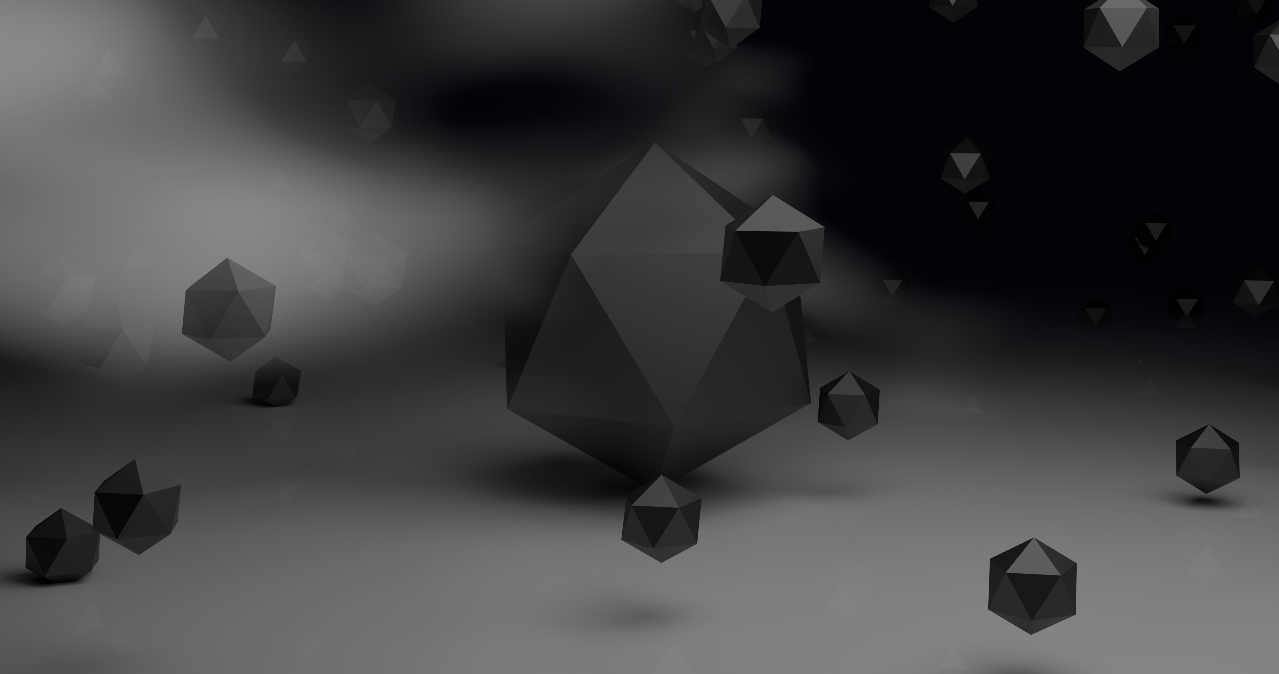 A black and white photo of a bunch of diamonds