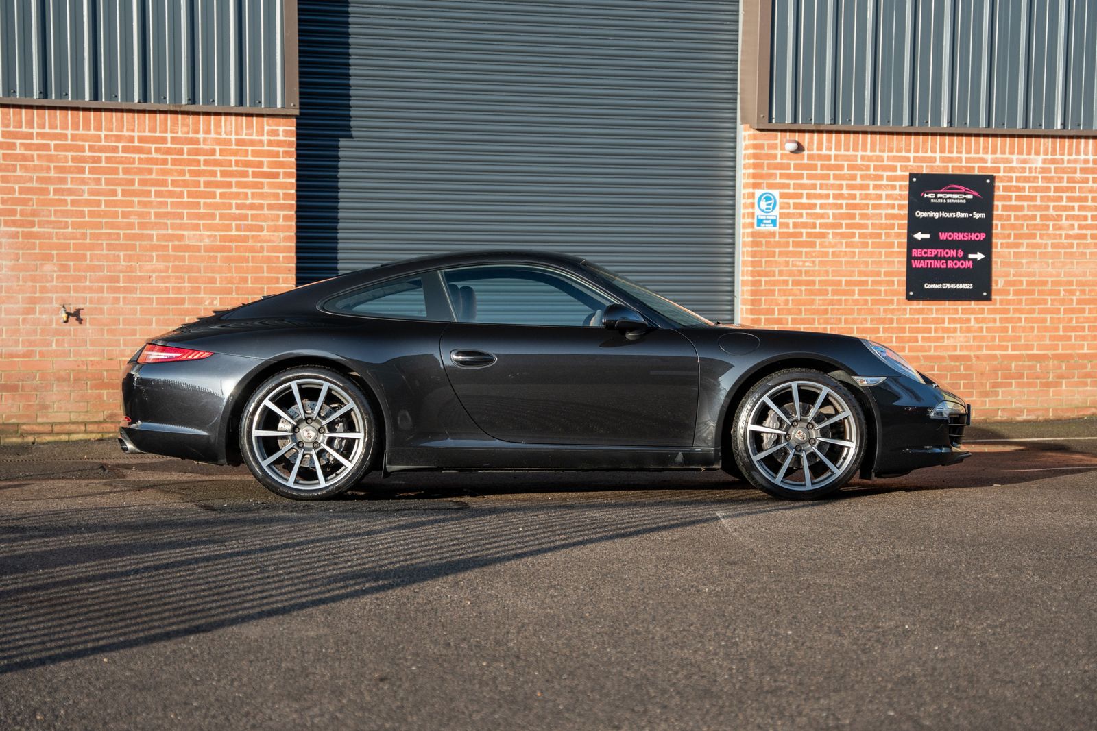 black porsche right side