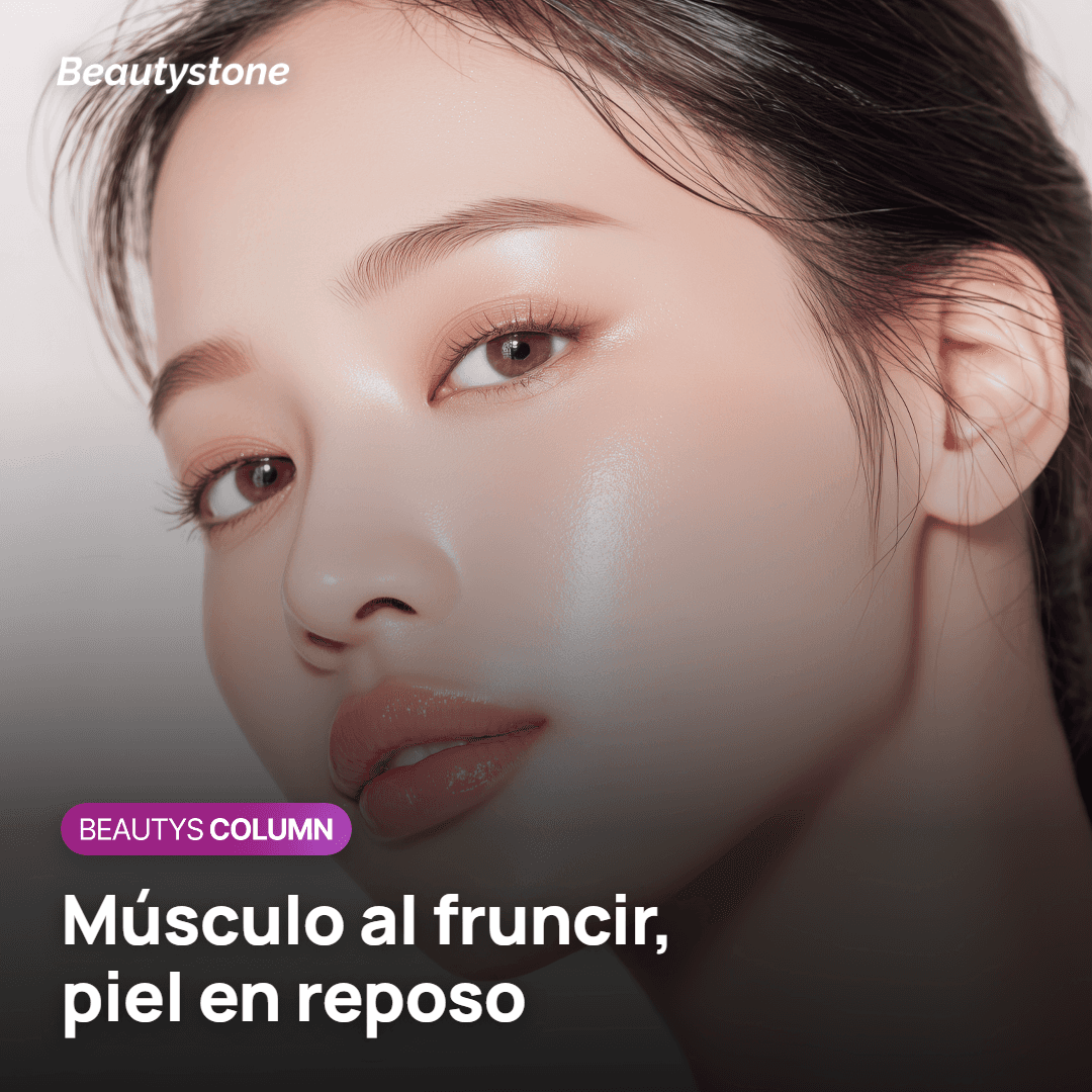 Línea del entrecejo al fruncir y con la cara relajada