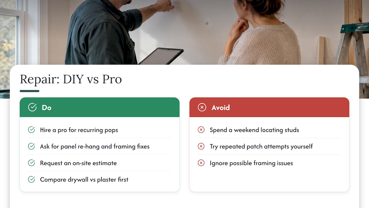 Get your drywall repaired right the first time — overview diagram