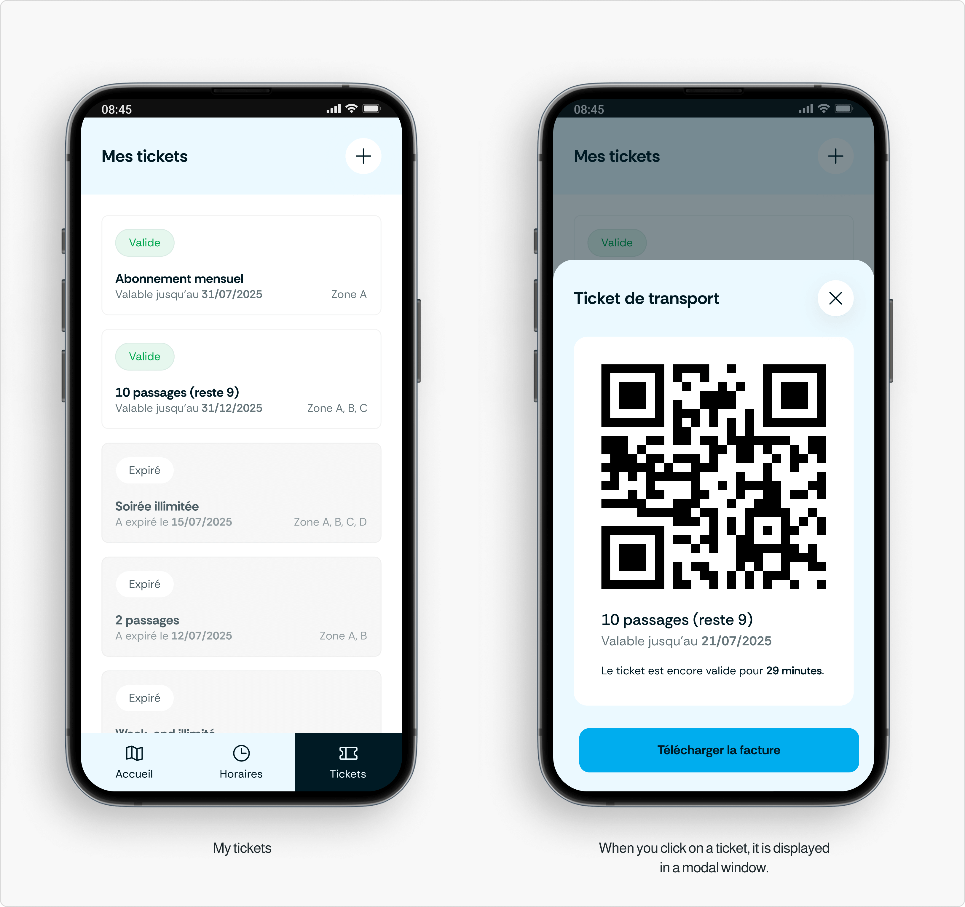 Parcours de gestion des tickets