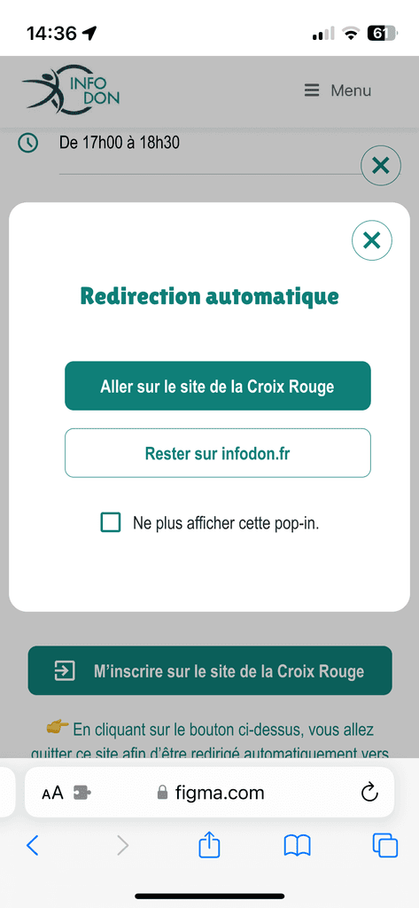 Prototype d'un site internet dédié à la générosité en France, affichant une interface conviviale avec des fonctionnalités d'engagement, y compris une carte permettant aux utilisateurs de se localiser et de découvrir des initiatives locales proches d'eux.