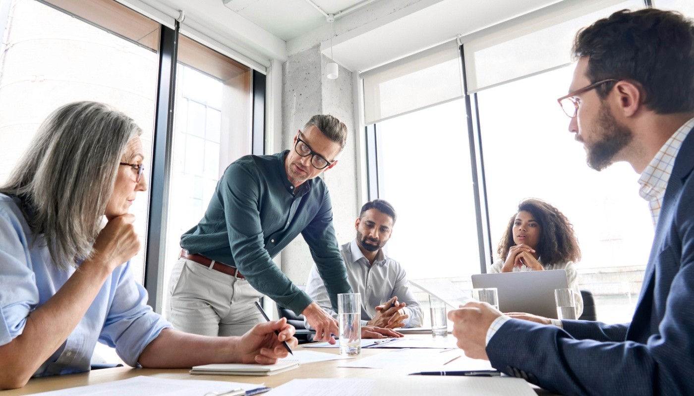 people talking during research