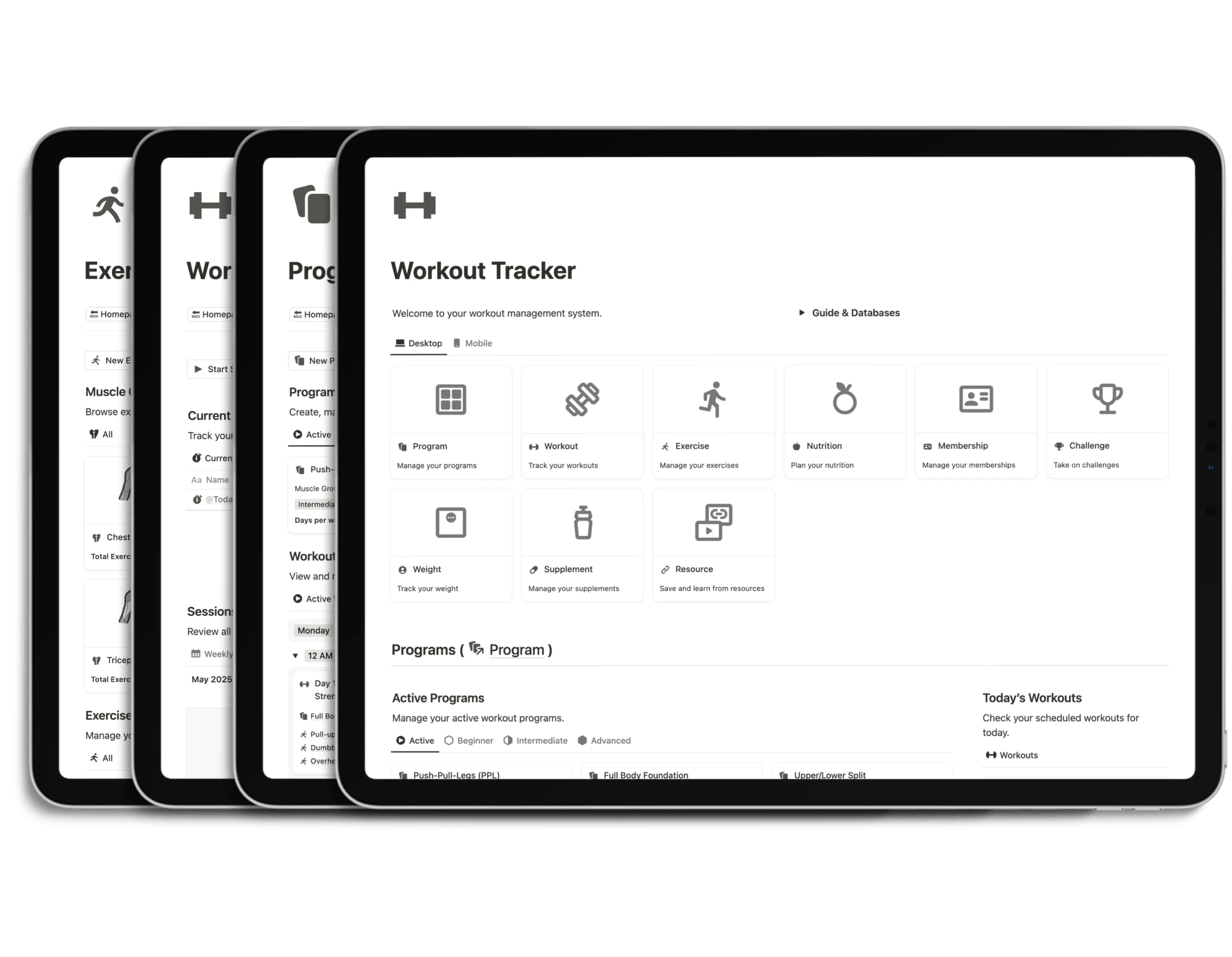 Notion Workout Tracker - 12+ Templates