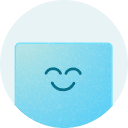 Smiling abstract character