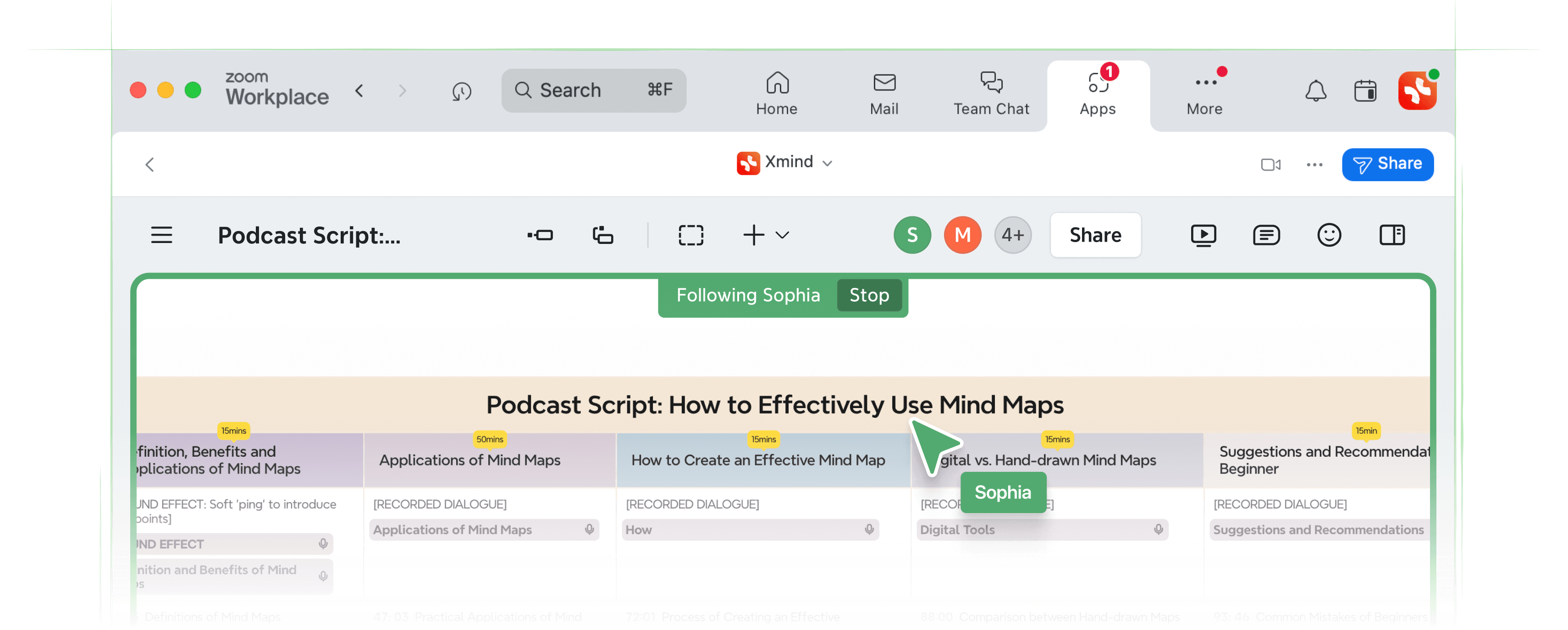 Xmind mind mapping tool for structured thinking, featured template, visual organization.