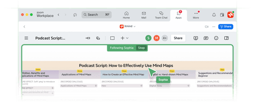 Xmind mind mapping tool for structured thinking, featured template, visual organization.