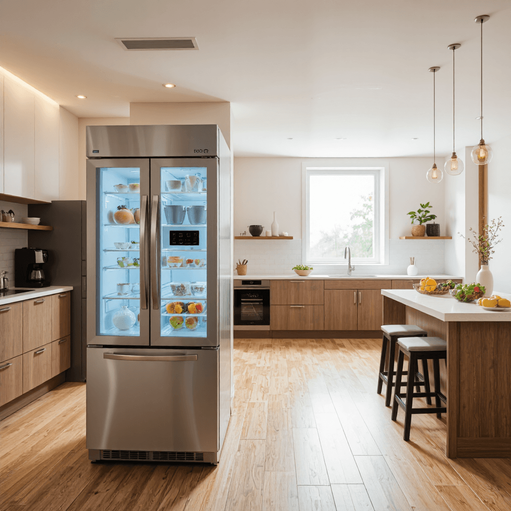 product photography of commercial refrigerator