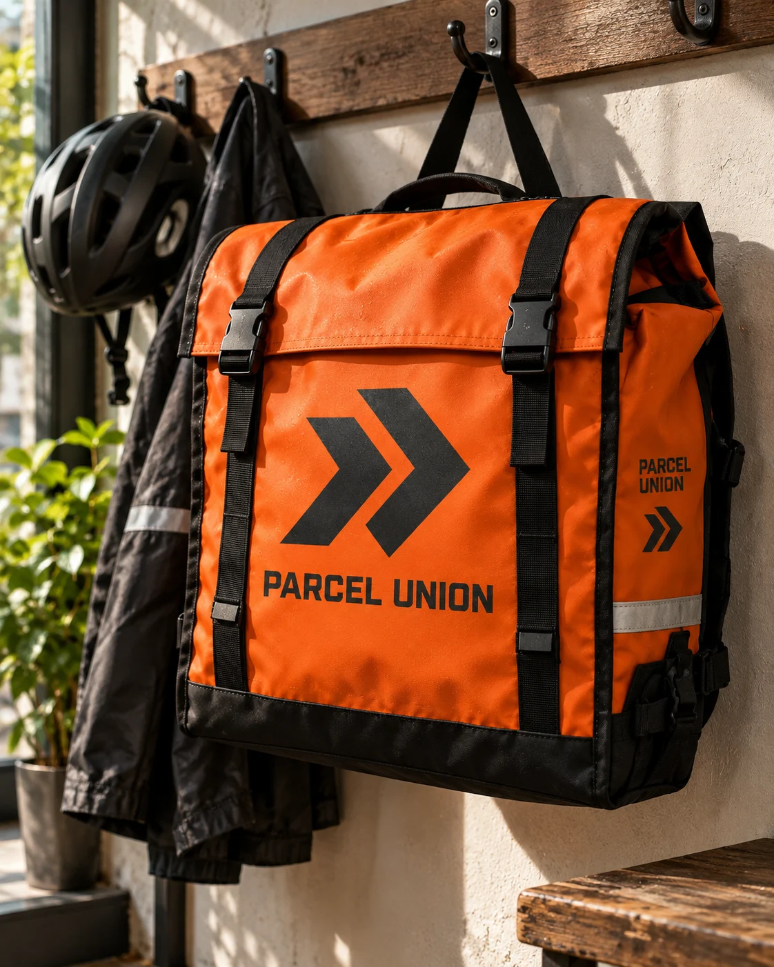Parcel Union — rider tote brand application