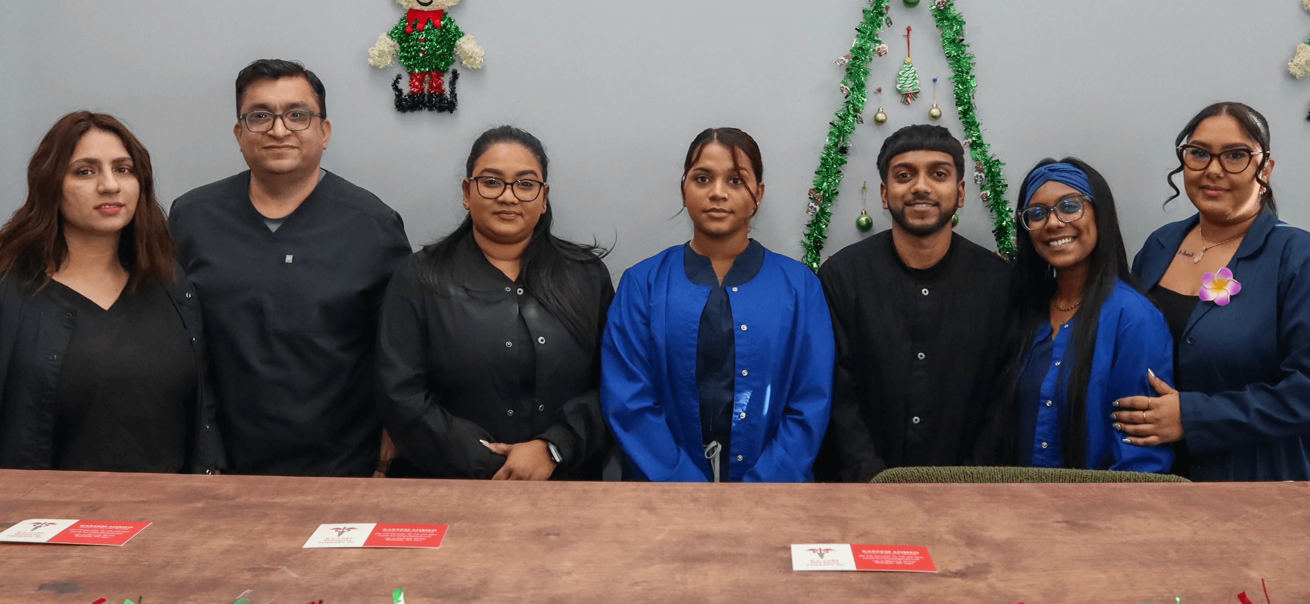 young friendly smiling nurse man helping