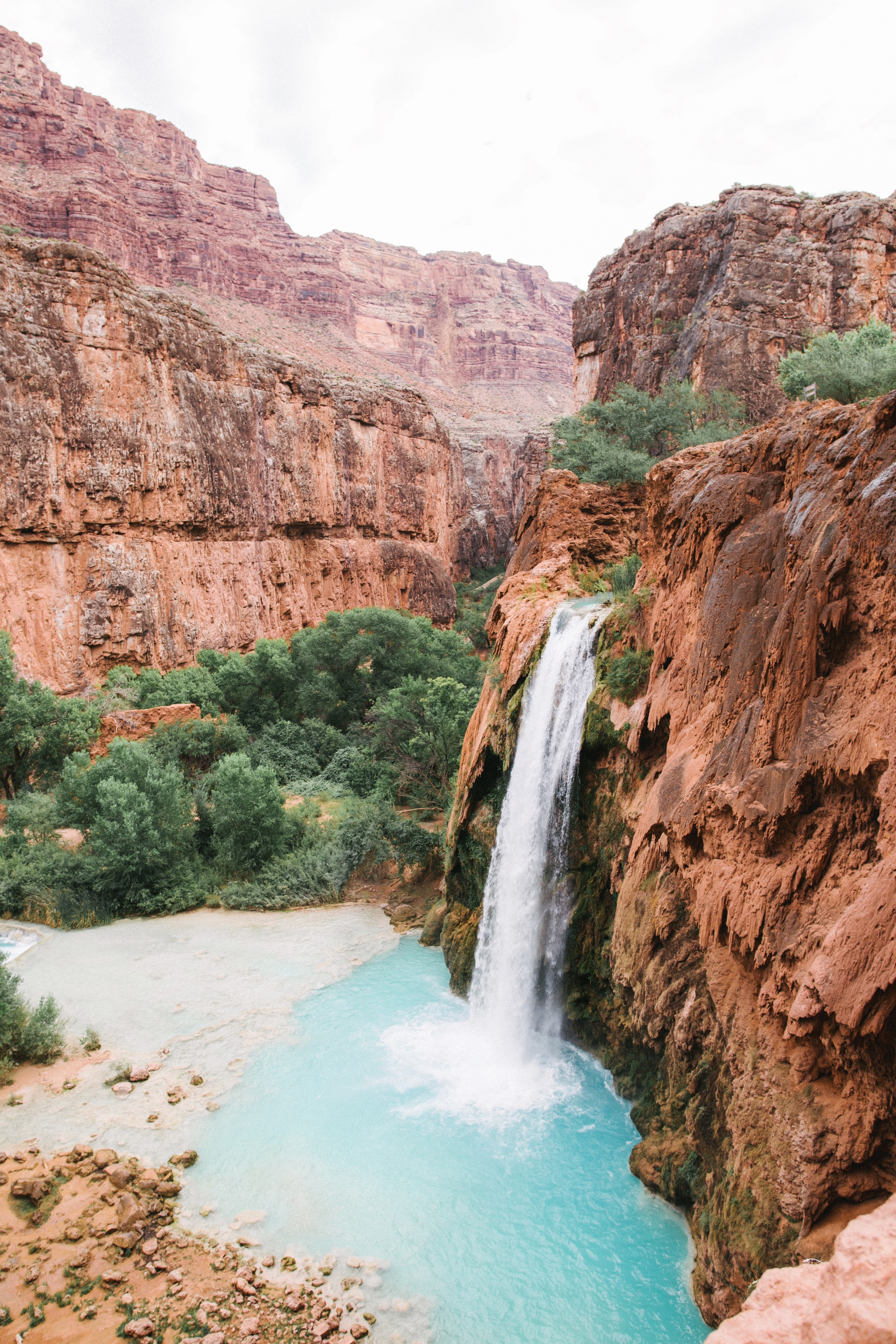 waterfall landscape in a rocky place