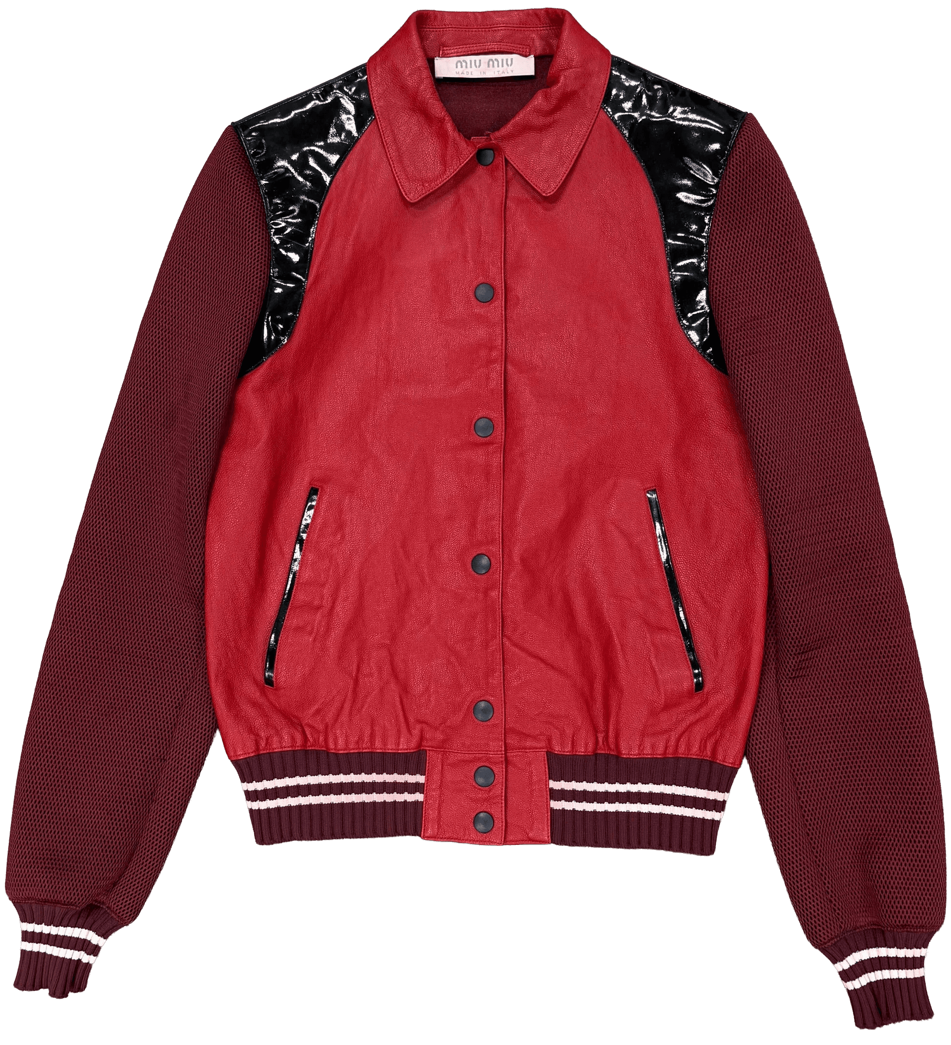 Red Varsity Leather Jacket