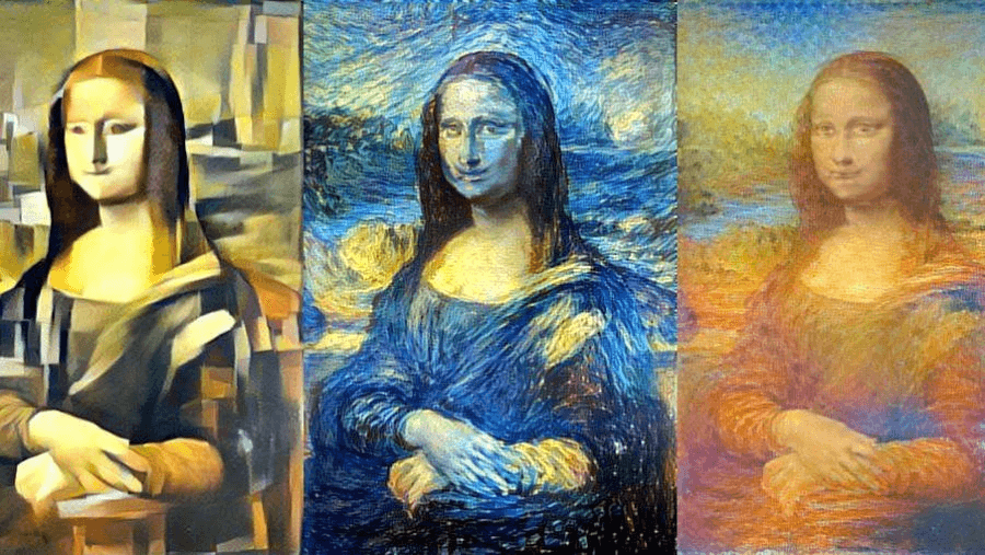 Neural style transfer performed on Mona Lisa painting