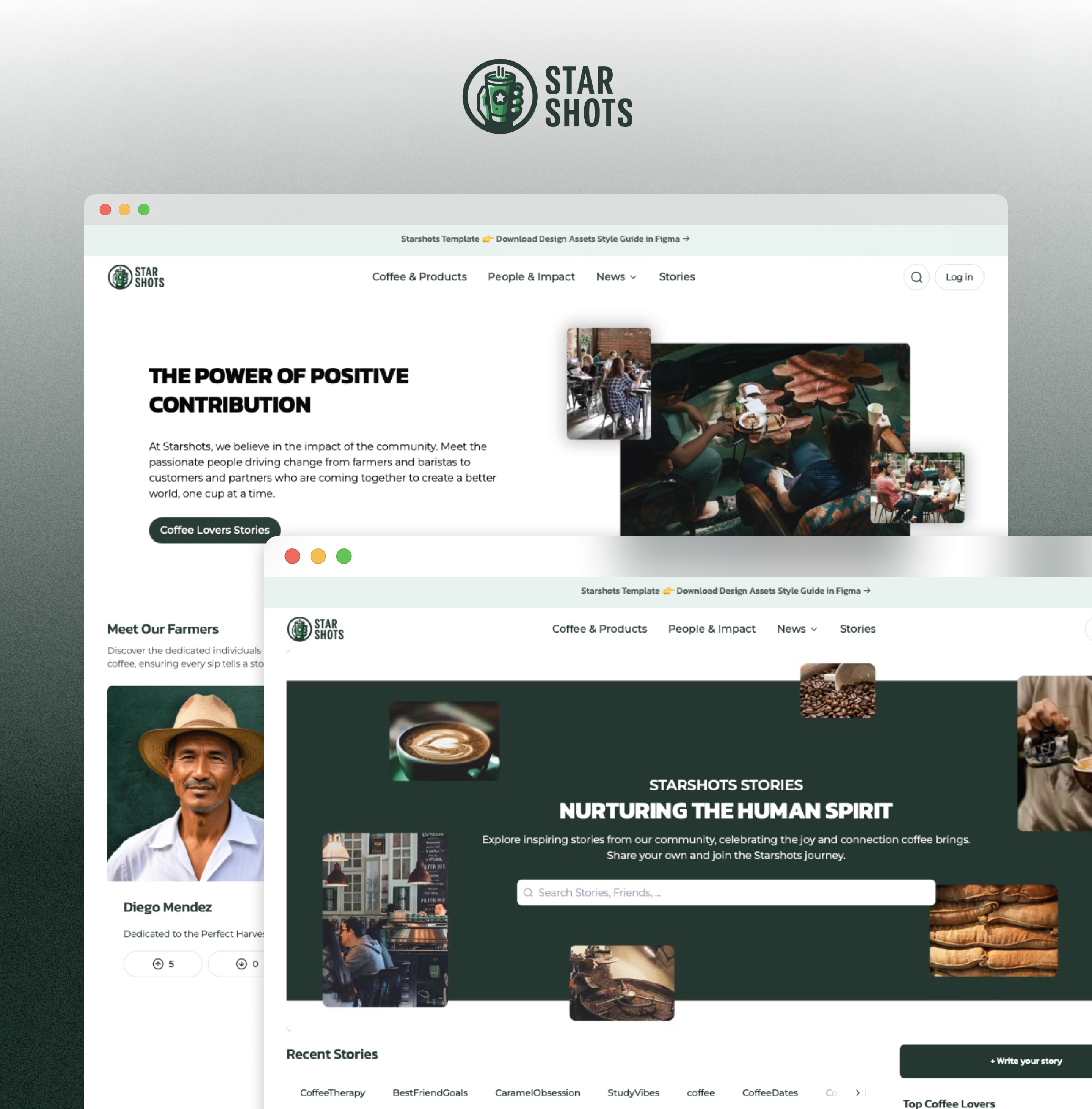 Community Website Template Design - StarShots