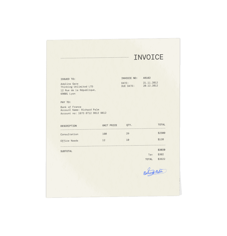 invoice tmf