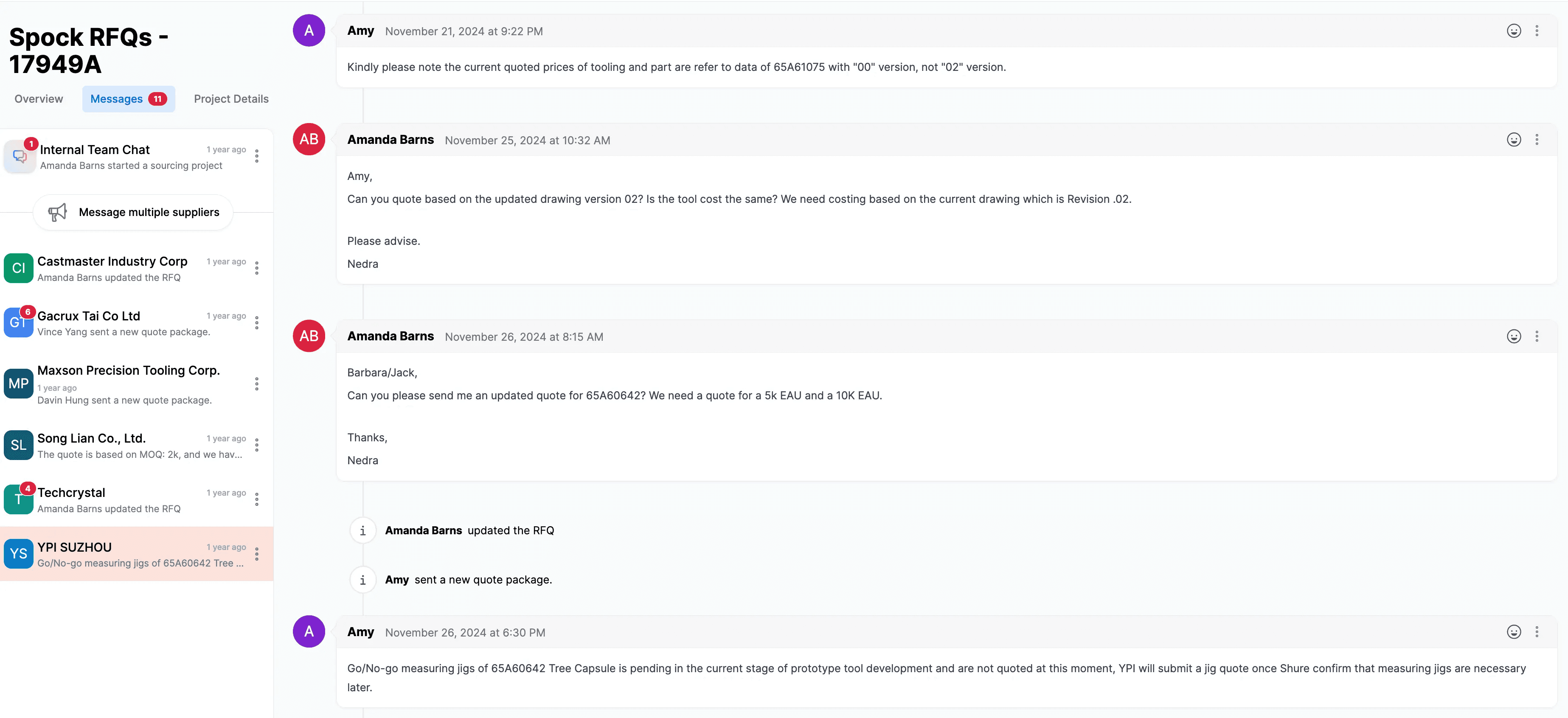 bill of materials management