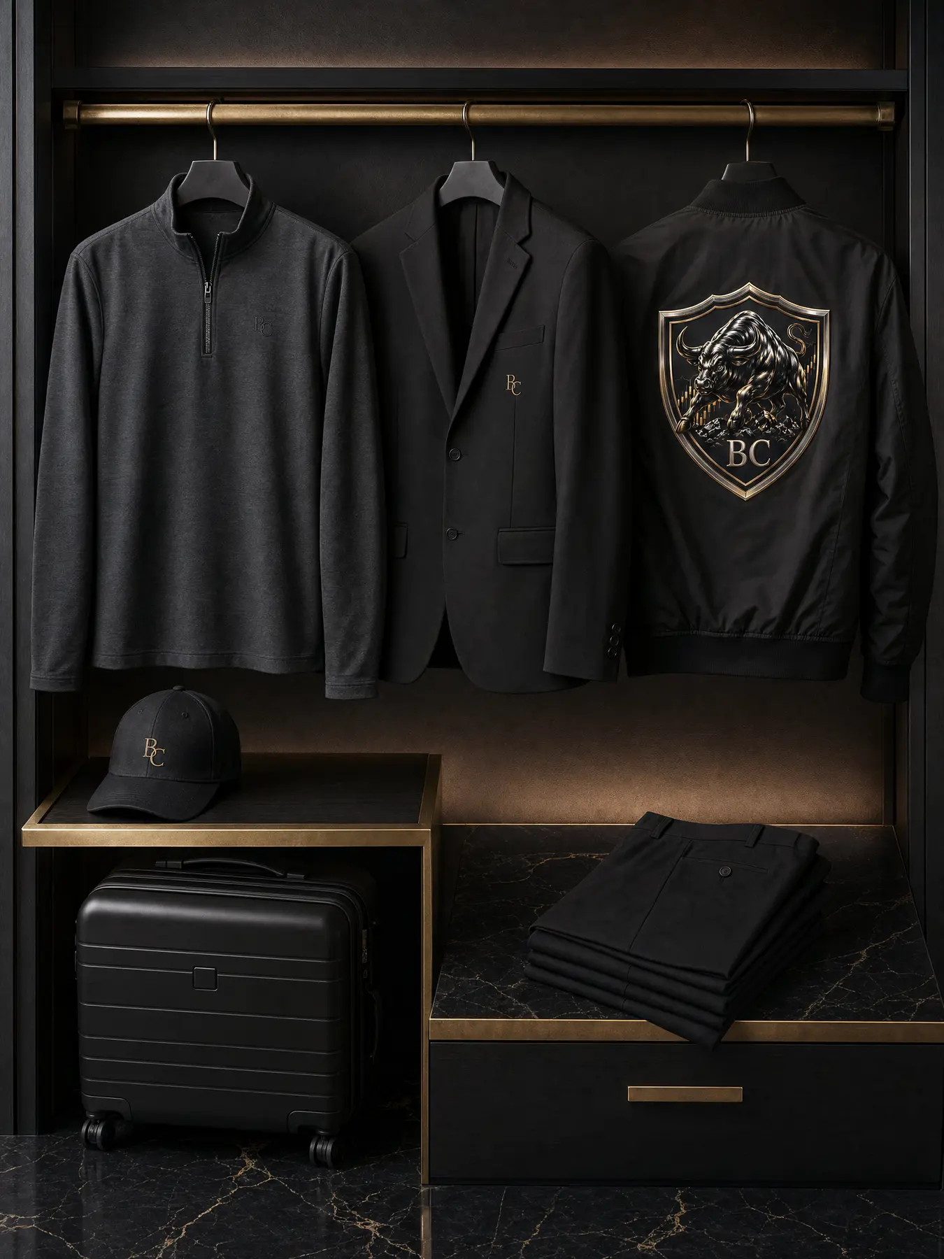Black & Gold BC Technical Blazer