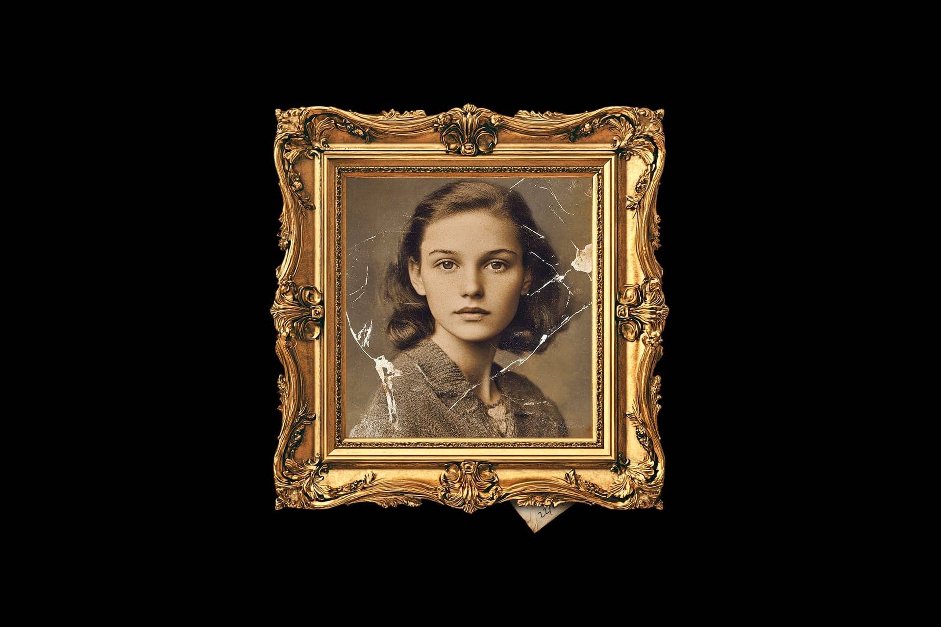Cadre mystérieux contenant un portrait ancien
