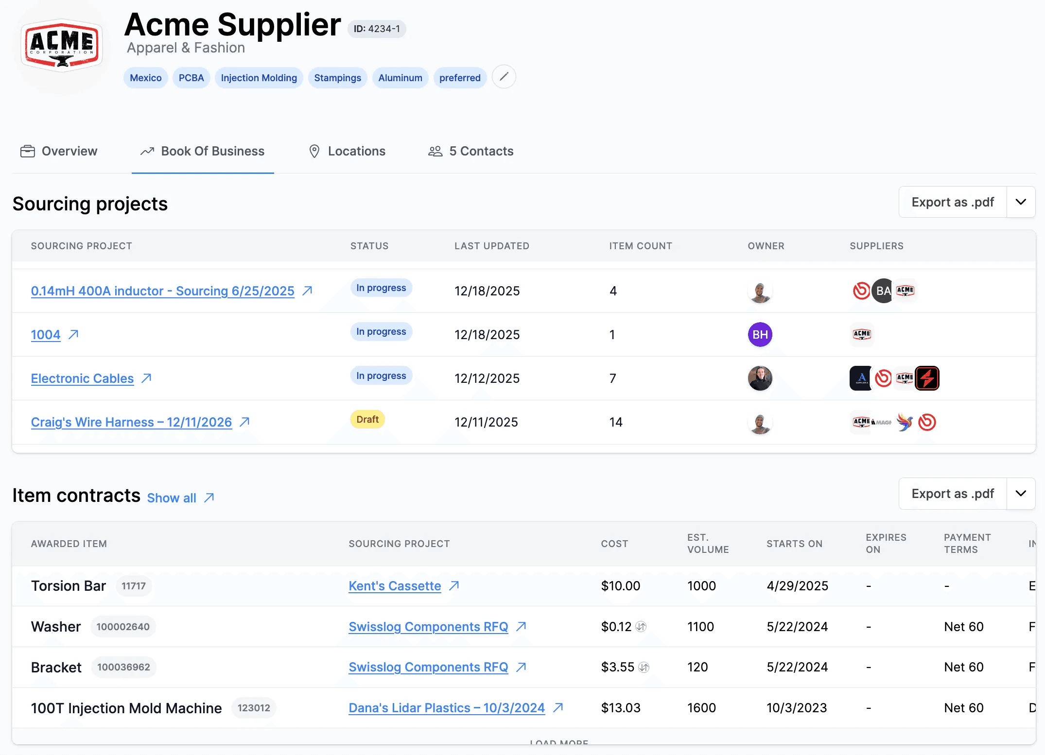 bill of materials management