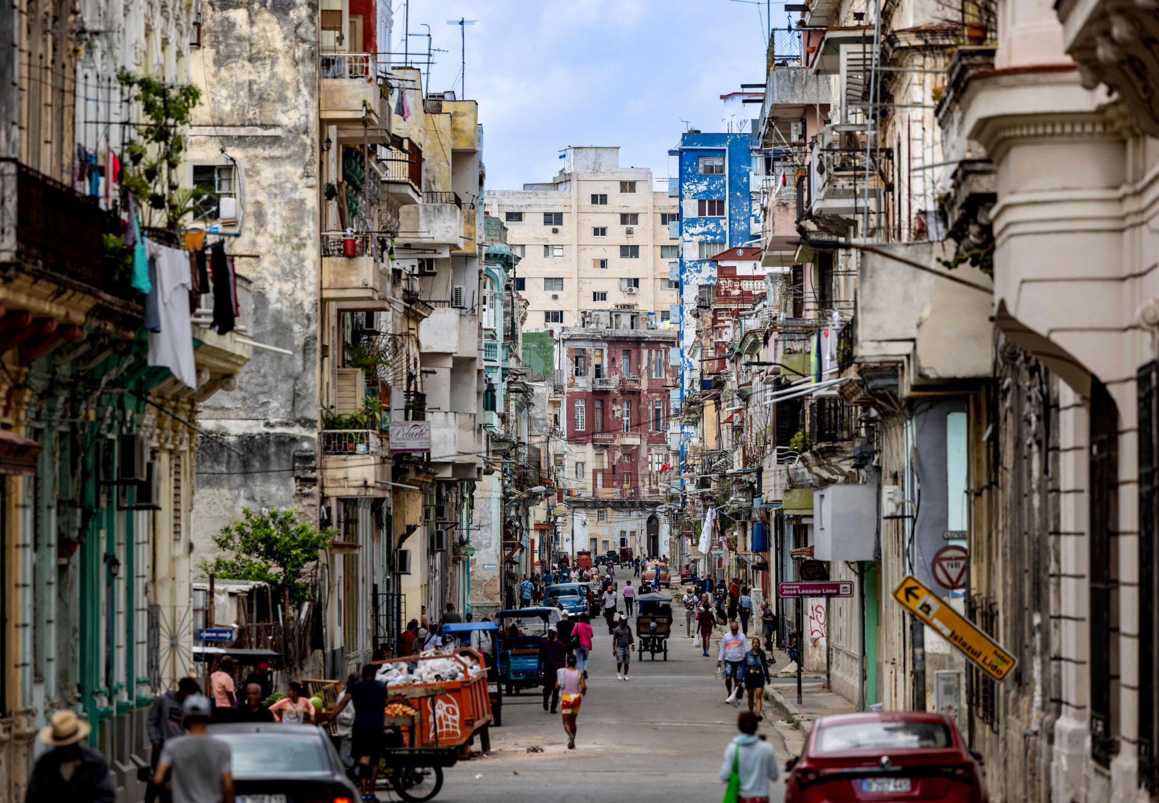 Vibrant Street Scene - Always bustling in Havana