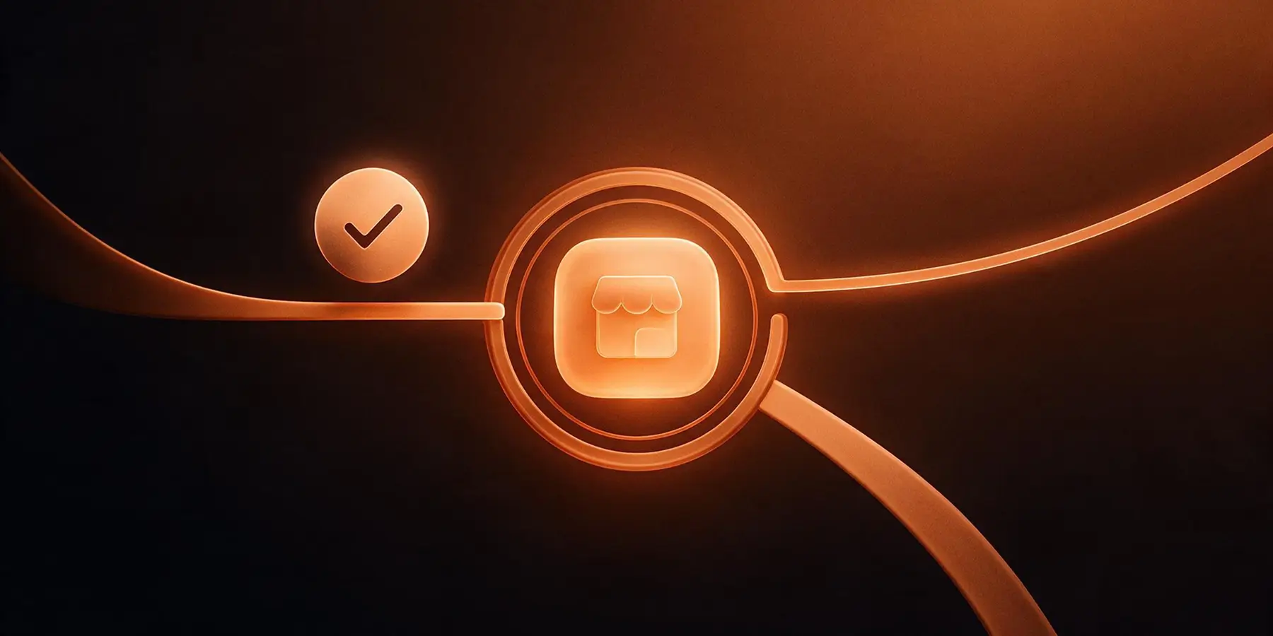 Abstract orange AI technology illustration representing digital innovation