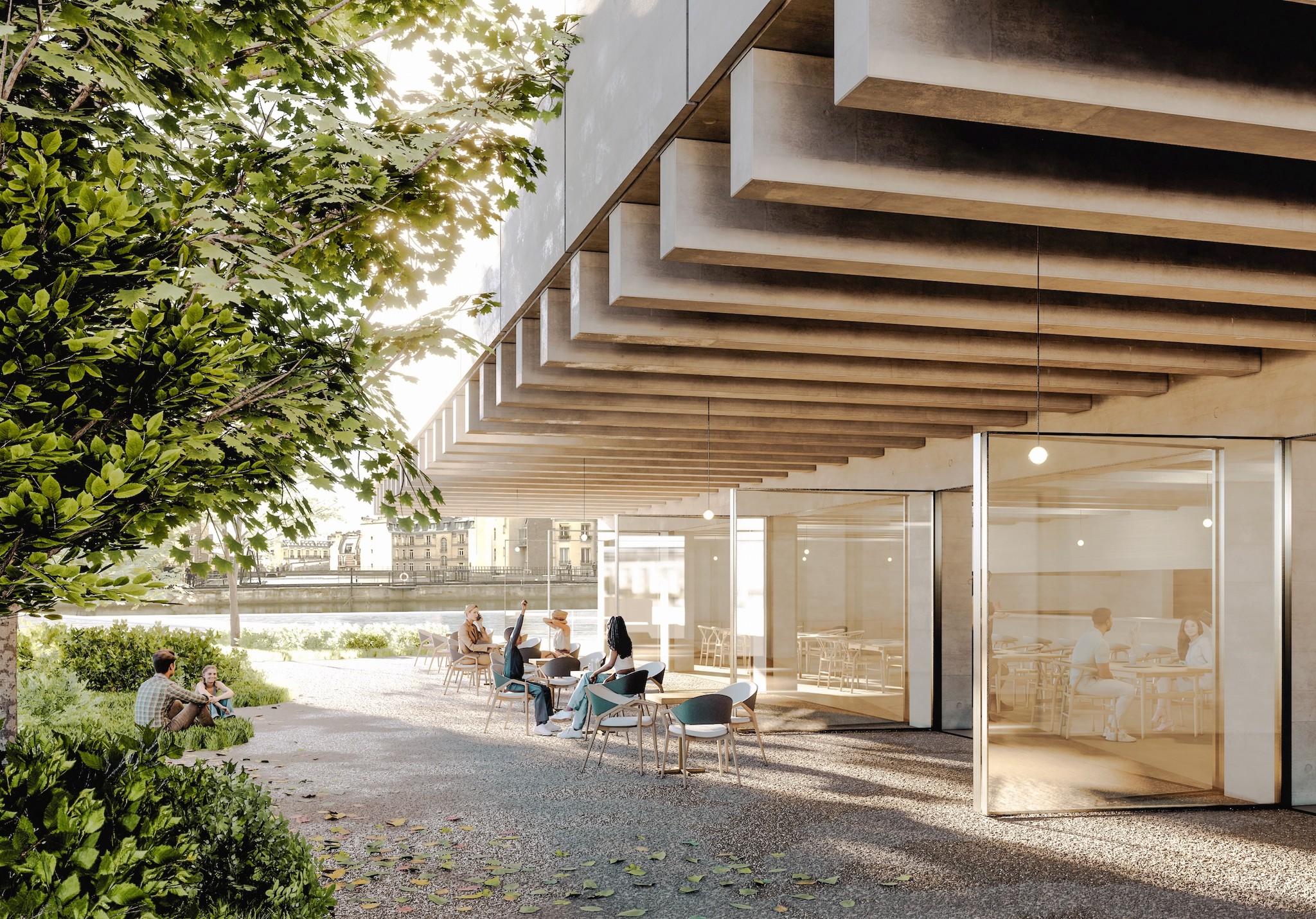 Zimmerbad: Innenraumdetail eines Zimmerbads mit weißen Flächen, schmaler Öffnung und zurückhaltender Materialität; die Ansicht betont Reinheit und Funktion.