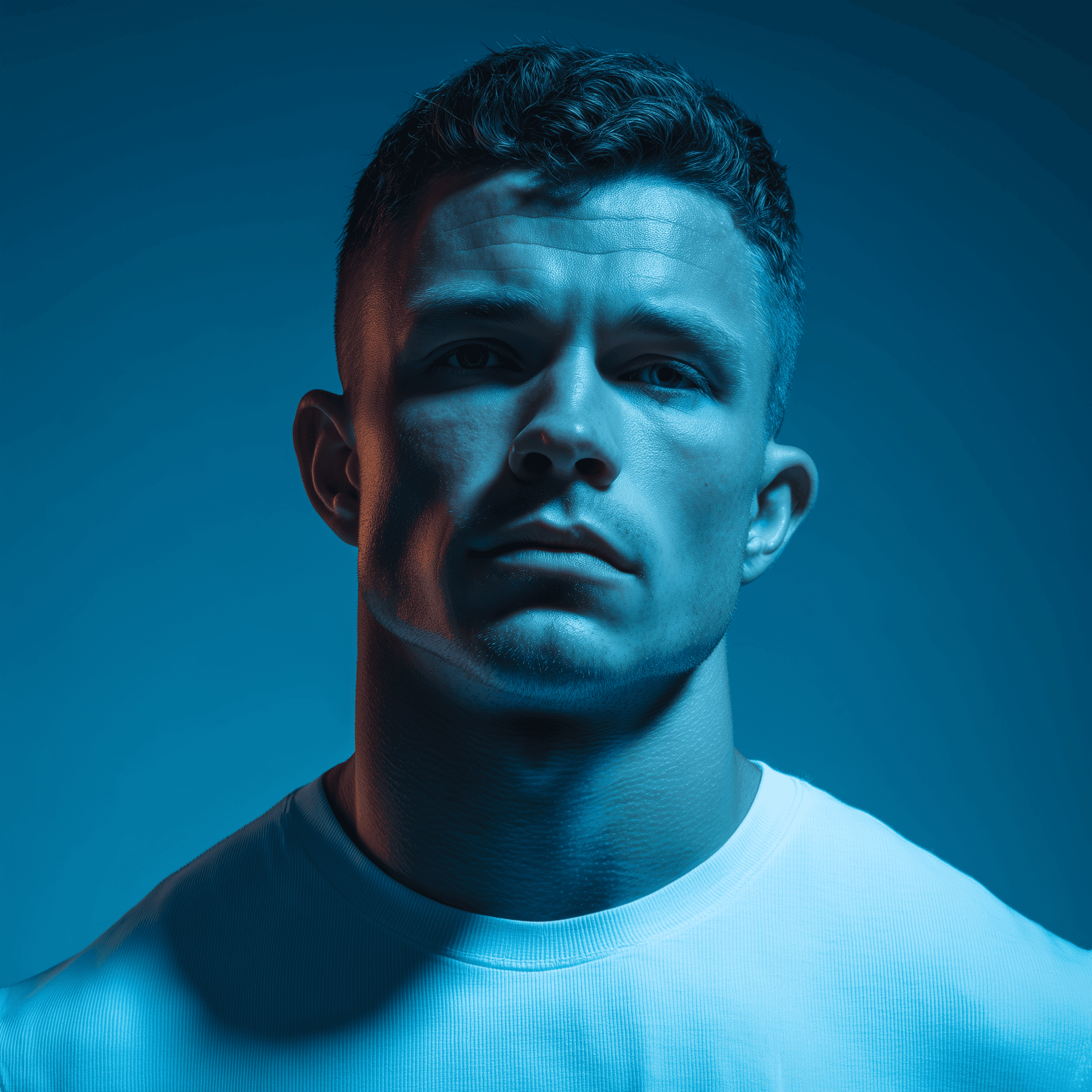 close-up of a male krav maga global fighter at INNOV8 MMA gym