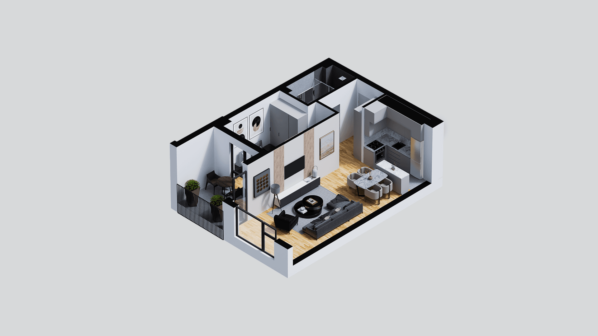 modern house on the shore