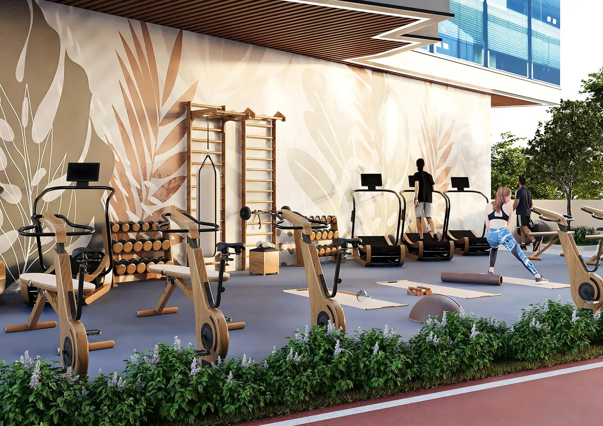Fully equipped modern gym at Orchid Tower; premium wellness facilities curated for residents.